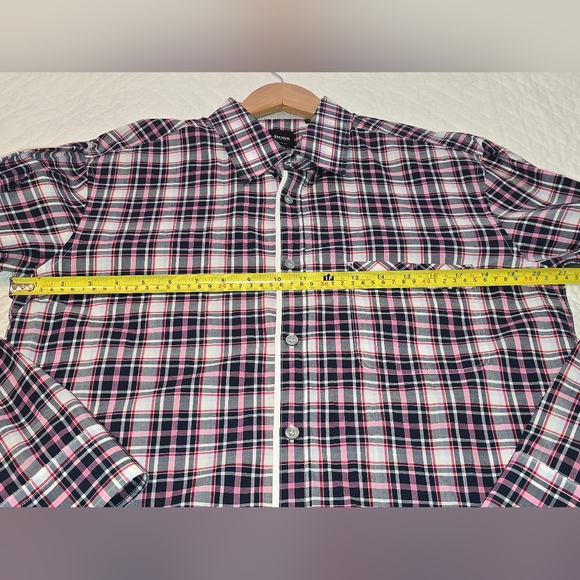 Hugo Boss Slim Fit Plaid Button-up Shirt Men's Size Large - Picture 7 of 10